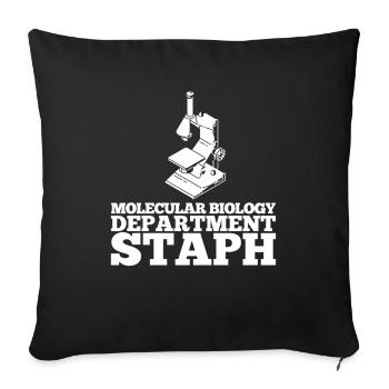 Biology Biologist Microscope Molecular Biologist - Sofa pillowcase 17,3'' x 17,3'' (45 x 45 cm) - black - Front