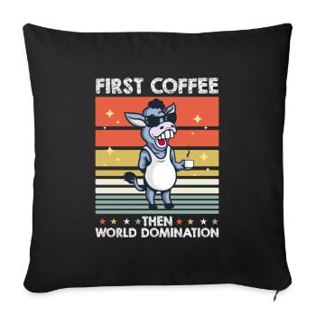 Muli Donkey Sunglasses Café - Housse de coussin décorative 45 x 45 cm - noir - Devant