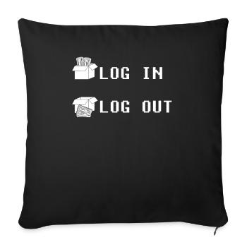 Entwickler Coder Programmierer Einloggen Coding - Sofakissenbezug 45 x 45 cm - Schwarz - Vorne