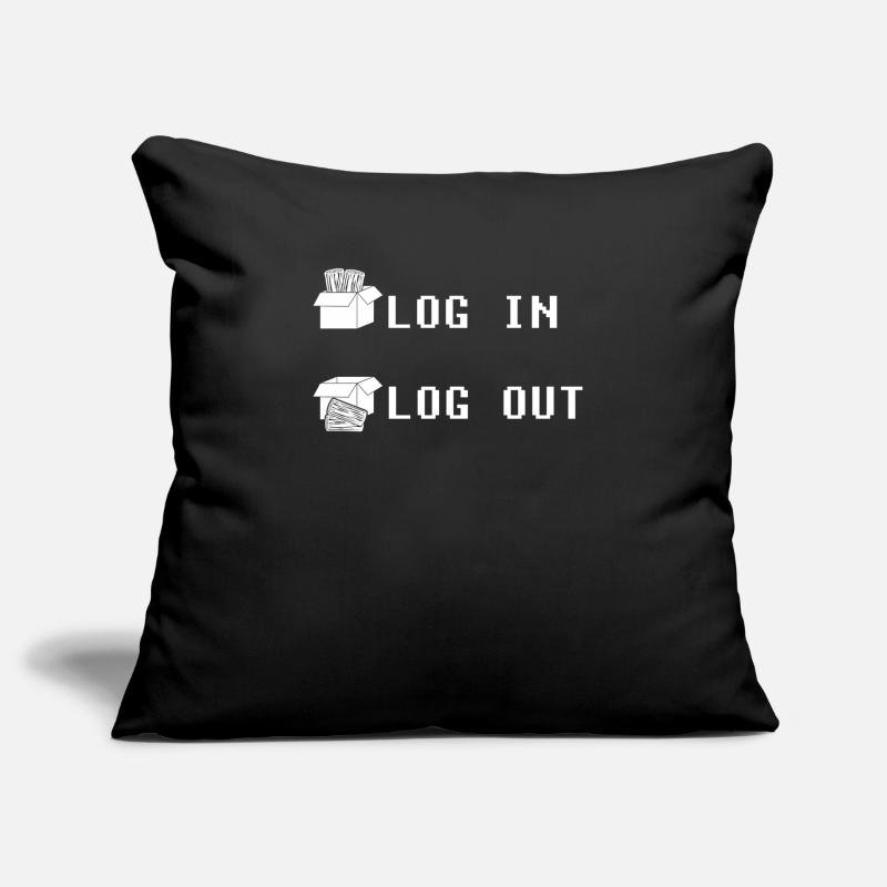 Developer Coder Programmer Log in Coding Sofa pillowcase 17,3'' x 17,3'' (45 x 45 cm)