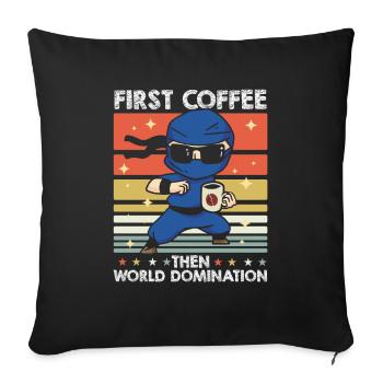 Ninja Sunglasses Café - Housse de coussin décorative 45 x 45 cm - noir - Devant