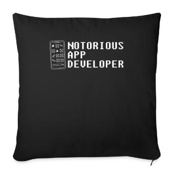 Développeur Codeur Programmeur Développeur - Housse de coussin décorative 45 x 45 cm - noir - Devant