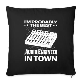 Sound Engineer Mixer - Sofa pillowcase 17,3'' x 17,3'' (45 x 45 cm) - black - Front