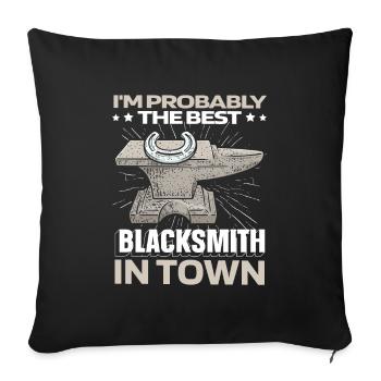 Blacksmith Metal Worker Anvil - Sofa pillowcase 17,3'' x 17,3'' (45 x 45 cm) - black - Front