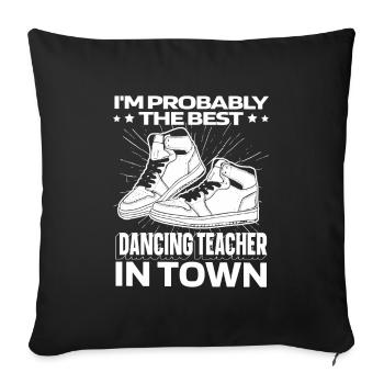 Dance Teacher Sneakers - Sofa pillowcase 17,3'' x 17,3'' (45 x 45 cm) - black - Front