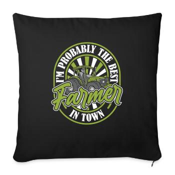 Farmer Farmer - Sofa pillowcase 17,3'' x 17,3'' (45 x 45 cm) - black - Front