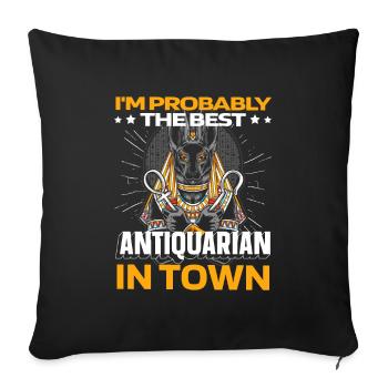 Antiques Antique dealers Anubis - Sofa pillowcase 17,3'' x 17,3'' (45 x 45 cm) - black - Front