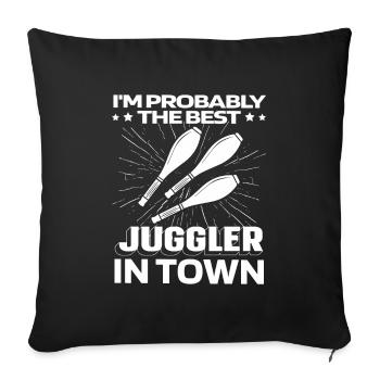Juggling Juggler Funny - Sofa pillowcase 17,3'' x 17,3'' (45 x 45 cm) - black - Front