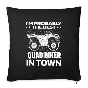 Quad Bike Fun - Housse de coussin décorative 45 x 45 cm - noir - Devant