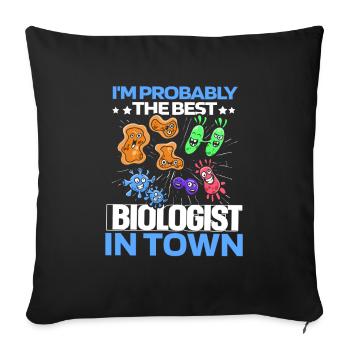 Biology Biologist Cells - Sofa pillowcase 17,3'' x 17,3'' (45 x 45 cm) - black - Front