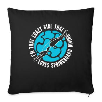 Plongeuses plongeuses filles - Housse de coussin décorative 45 x 45 cm - noir - Devant