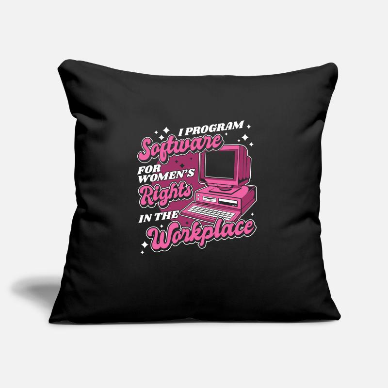 Developer Coder Programmer Workstation Housse de coussin décorative 45 x 45 cm