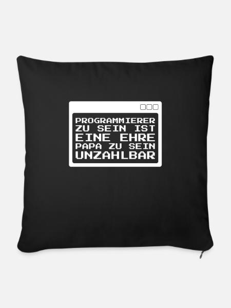 Entwickler Coder Programmierer - Sofakissenbezug 45 x 45 cm - Schwarz