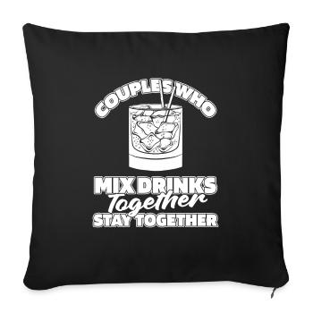 Barkeeper Bartender Paar - Sofakissenbezug 45 x 45 cm - Schwarz - Vorne