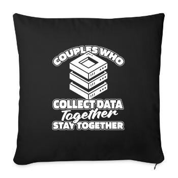 Data Science Data Analyst Pair - Sofa pillowcase 17,3'' x 17,3'' (45 x 45 cm) - black - Front
