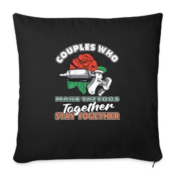 Tattoo Artist Tattoo Pair - Sofa pillowcase 17,3'' x 17,3'' (45 x 45 cm) - black - Front