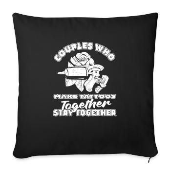 Tattoo Artist Tattoo Pair - Sofa pillowcase 17,3'' x 17,3'' (45 x 45 cm) - black - Front