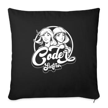 Entwickler Coder Programmierer Schwester - Sofakissenbezug 45 x 45 cm - Schwarz - Vorne