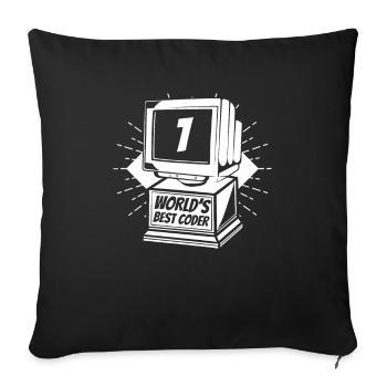 Entwickler Coder Programmierer Worlds Best Coder - Sofakissenbezug 45 x 45 cm - Schwarz - Vorne