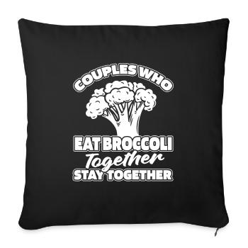 Broccoli Pair - Sofa pillowcase 17,3'' x 17,3'' (45 x 45 cm) - black - Front