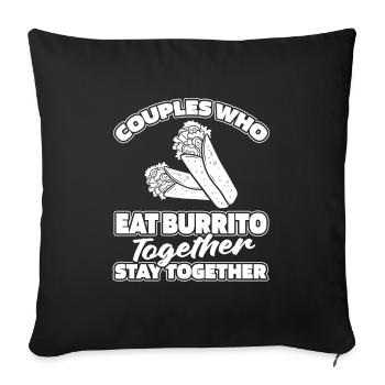 Burrito pair - Sofa pillowcase 17,3'' x 17,3'' (45 x 45 cm) - black - Front