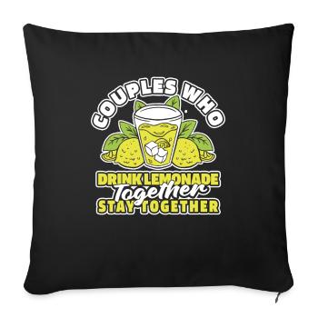 Lemonade Pair - Sofa pillowcase 17,3'' x 17,3'' (45 x 45 cm) - black - Front