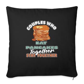 Pancakes Pair - Sofa pillowcase 17,3'' x 17,3'' (45 x 45 cm) - black - Front