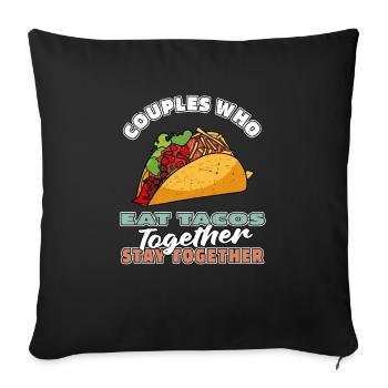 Tacos Paar - Sofakissenbezug 45 x 45 cm - Schwarz - Vorne