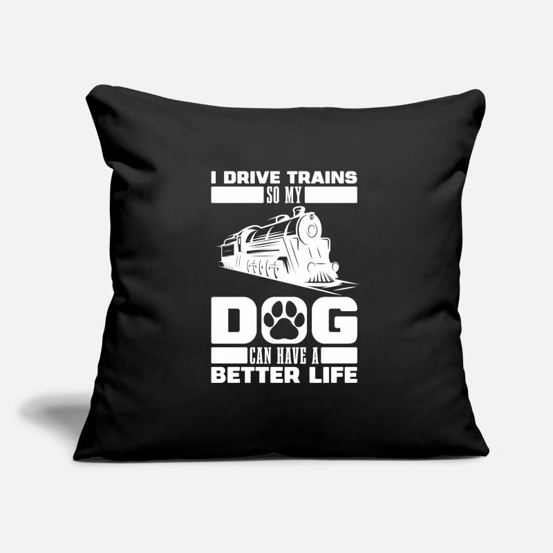 Engine driver train driver dog Sofa pillowcase 17,3'' x 17,3'' (45 x 45 cm)