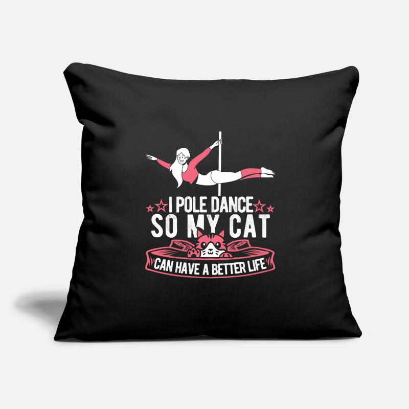 Chat de Pole Dancing Housse de coussin décorative 45 x 45 cm