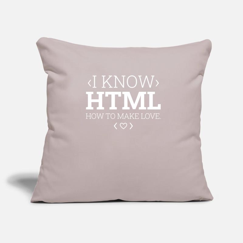 Développeur Codeur Programmeur Html Housse de coussin décorative 45 x 45 cm