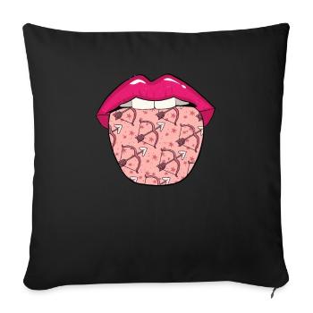 Tir à l’arc Tir à l’arc Langue d’archer - Housse de coussin décorative 45 x 45 cm - noir - Devant