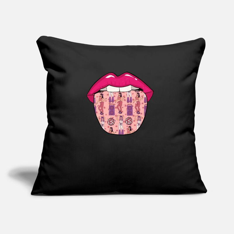 Langue de danseur dansant Housse de coussin décorative 45 x 45 cm