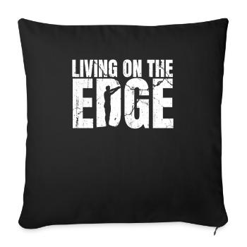 Diving Diver Living On The Edge - Sofa pillowcase 17,3'' x 17,3'' (45 x 45 cm) - black - Front