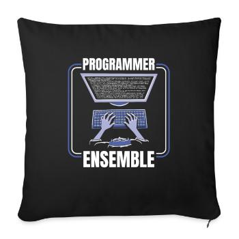 Developer Coder Programmer Ensemble - Sofa pillowcase 17,3'' x 17,3'' (45 x 45 cm) - black - Front