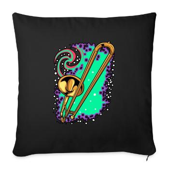 Spielmannszug Trombone Bunt - Housse de coussin décorative 45 x 45 cm - noir - Devant