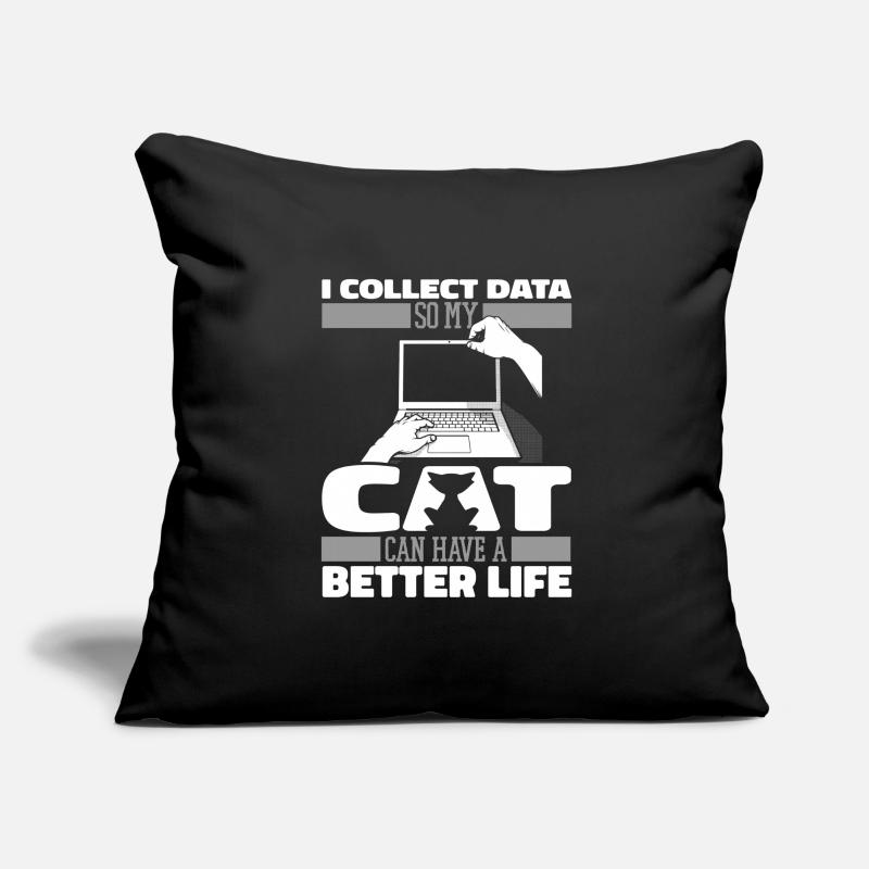 Data Science Data Analyst Cat Housse de coussin décorative 45 x 45 cm