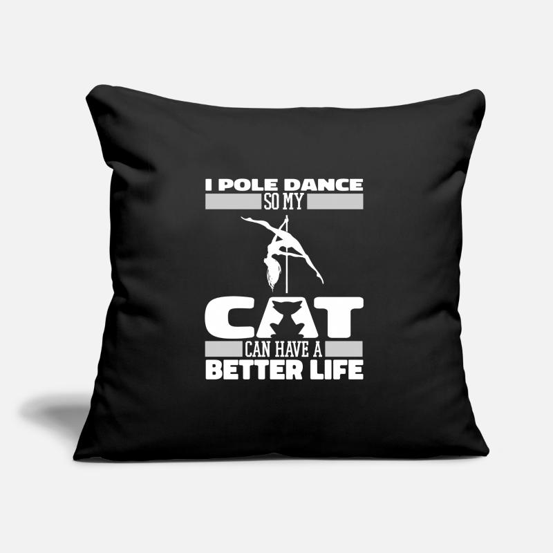 Chat de Pole Dancing Housse de coussin décorative 45 x 45 cm
