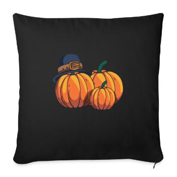 Thanksgiving Hat - Sofa pillowcase 17,3'' x 17,3'' (45 x 45 cm) - black - Front