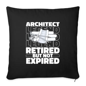Retired Architect Architecture - Sofa pillowcase 17,3'' x 17,3'' (45 x 45 cm) - black - Front