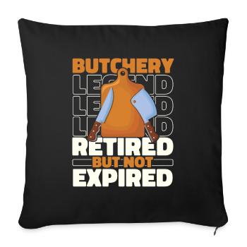 Butcher Butcher Butcher Retired - Sofa pillowcase 17,3'' x 17,3'' (45 x 45 cm) - black - Front