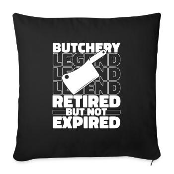 Butcher Butcher Butcher Retired - Sofa pillowcase 17,3'' x 17,3'' (45 x 45 cm) - black - Front