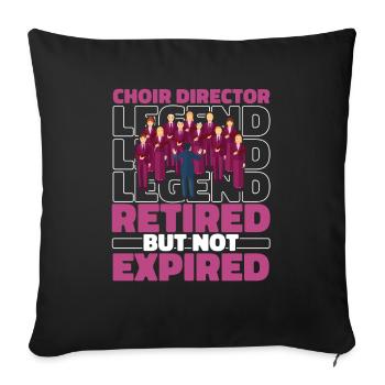 Chef de chœur à la retraite - Housse de coussin décorative 45 x 45 cm - noir - Devant
