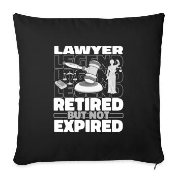 Avocat Avocat Jura Retraité - Housse de coussin décorative 45 x 45 cm - noir - Devant