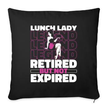 Cafeteria Kitchen help Canteen in retirement - Sofa pillowcase 17,3'' x 17,3'' (45 x 45 cm) - black - Front