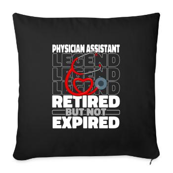 Retraité adjoint au médecin - Housse de coussin décorative 45 x 45 cm - noir - Devant