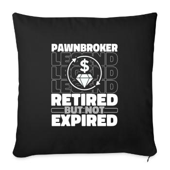 prêteur sur gages à la retraite - Housse de coussin décorative 45 x 45 cm - noir - Devant
