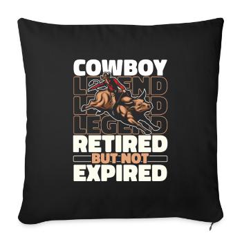 Rodeo Cowboy in retirement - Sofa pillowcase 17,3'' x 17,3'' (45 x 45 cm) - black - Front