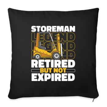 Warehouse clerk Retired warehouse worker - Sofa pillowcase 17,3'' x 17,3'' (45 x 45 cm) - black - Front