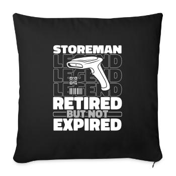 Warehouse clerk Retired warehouse worker - Sofa pillowcase 17,3'' x 17,3'' (45 x 45 cm) - black - Front